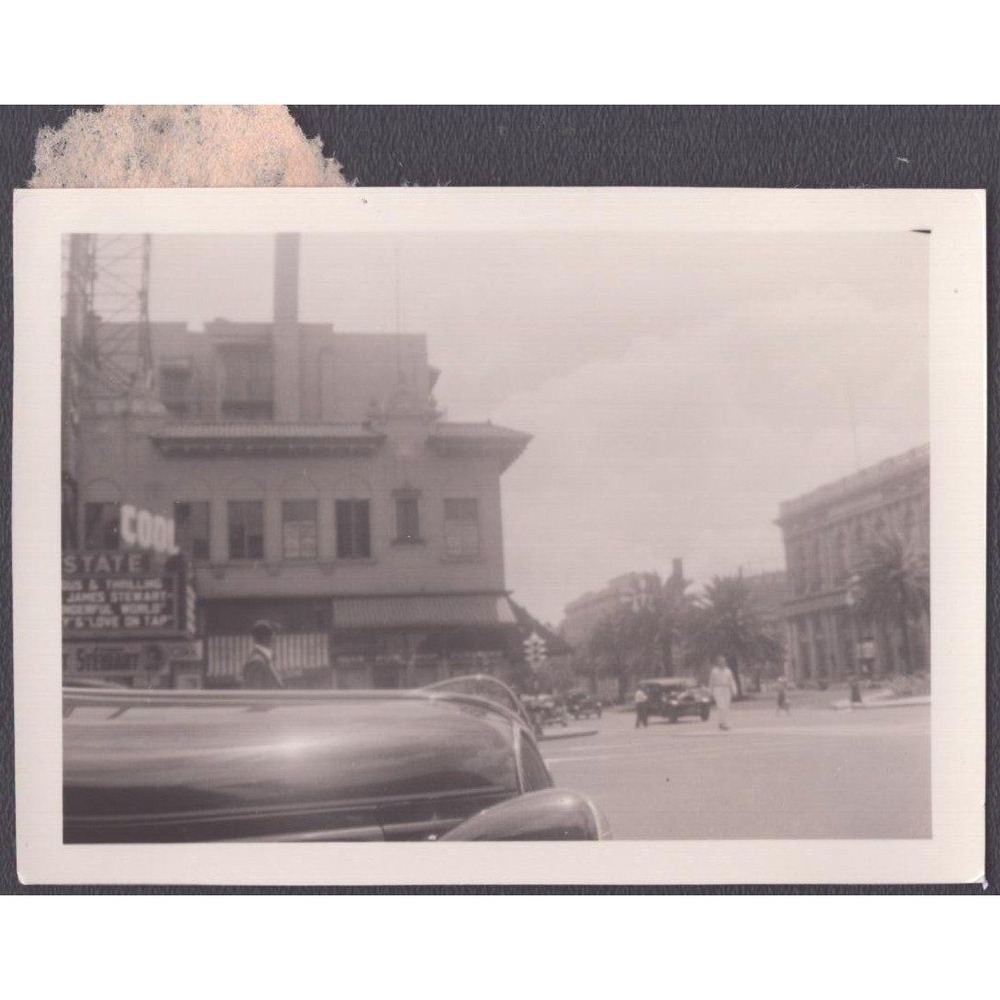 Vintage 1939 State Theater Marquee James Stewart Street Scene Photo